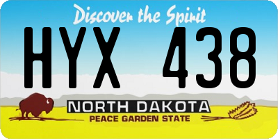 ND license plate HYX438