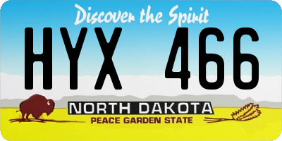 ND license plate HYX466