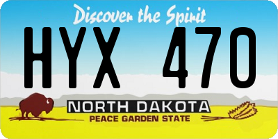 ND license plate HYX470