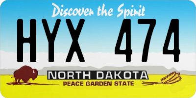 ND license plate HYX474