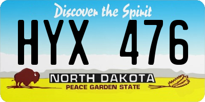 ND license plate HYX476