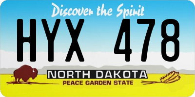 ND license plate HYX478