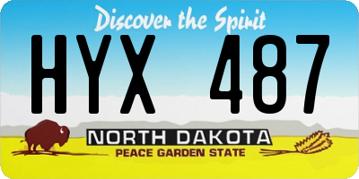 ND license plate HYX487