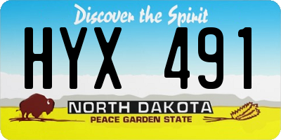 ND license plate HYX491