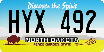 ND license plate HYX492