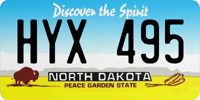ND license plate HYX495