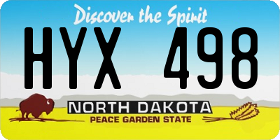 ND license plate HYX498