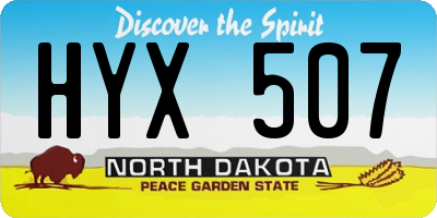 ND license plate HYX507