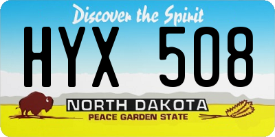 ND license plate HYX508