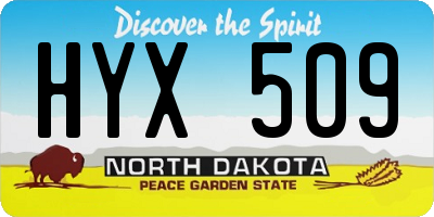 ND license plate HYX509