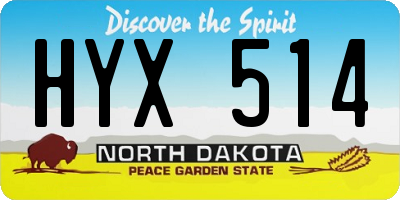 ND license plate HYX514