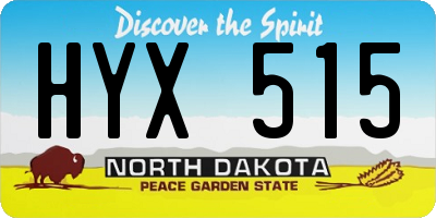 ND license plate HYX515
