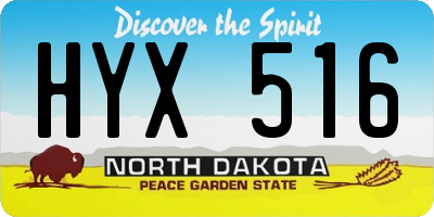 ND license plate HYX516