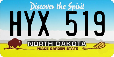 ND license plate HYX519