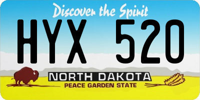 ND license plate HYX520