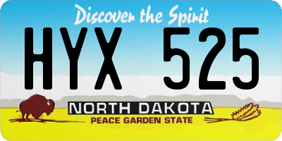 ND license plate HYX525