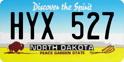 ND license plate HYX527