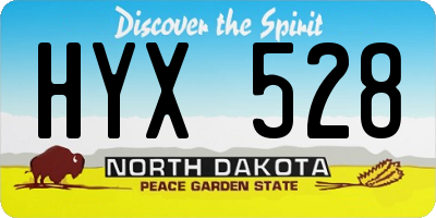 ND license plate HYX528
