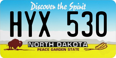 ND license plate HYX530