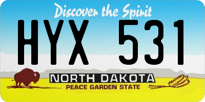ND license plate HYX531