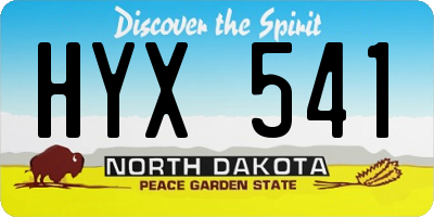 ND license plate HYX541