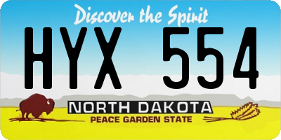 ND license plate HYX554