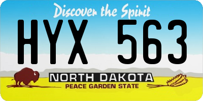 ND license plate HYX563
