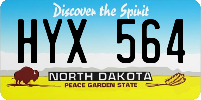 ND license plate HYX564
