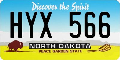 ND license plate HYX566