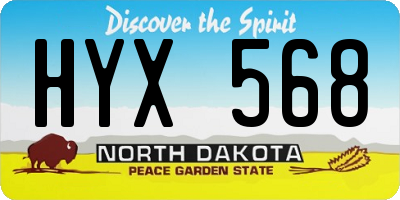 ND license plate HYX568