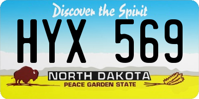 ND license plate HYX569