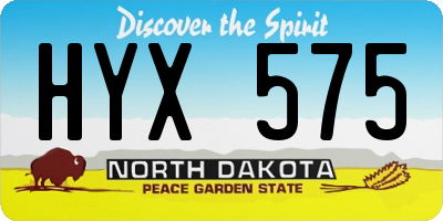 ND license plate HYX575