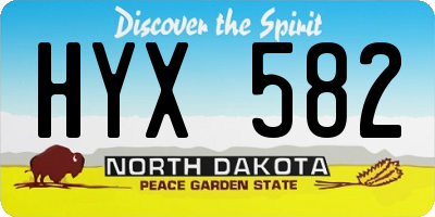 ND license plate HYX582