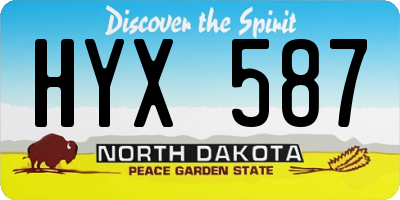ND license plate HYX587