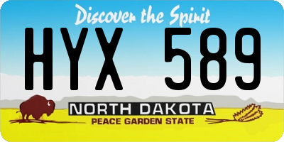 ND license plate HYX589