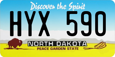 ND license plate HYX590