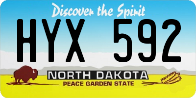 ND license plate HYX592