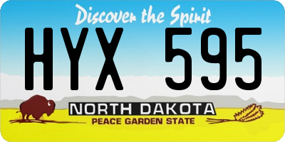 ND license plate HYX595