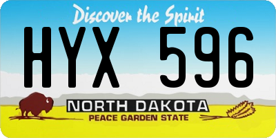 ND license plate HYX596