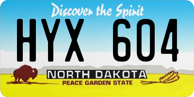 ND license plate HYX604