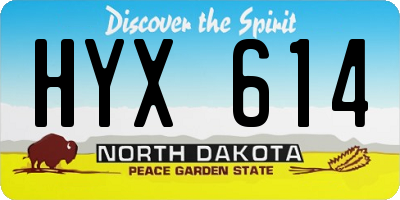 ND license plate HYX614