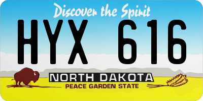 ND license plate HYX616