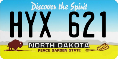 ND license plate HYX621