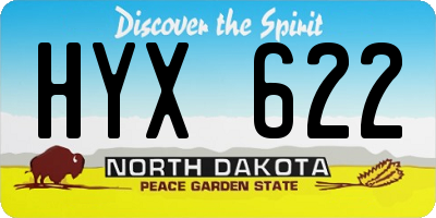 ND license plate HYX622