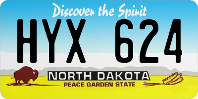 ND license plate HYX624