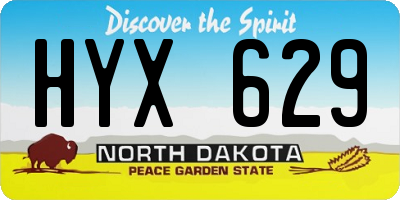 ND license plate HYX629