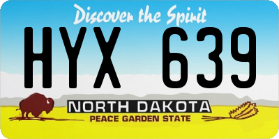 ND license plate HYX639