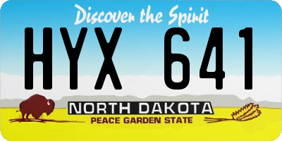ND license plate HYX641