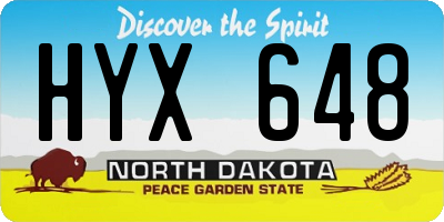 ND license plate HYX648