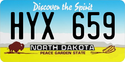 ND license plate HYX659
